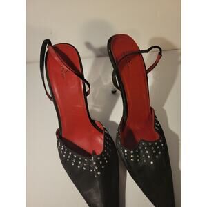 CV Collection Womans Black/Red Stilletto Heels Size 8